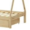 Lalitto children&#039;s bed with Montessori-style storage pakoworld pine wood in a natural shade 90x190cm
