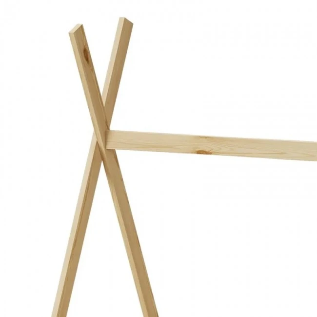 Lalitto children&#039;s bed with Montessori-style storage pakoworld pine wood in a natural shade 90x190cm