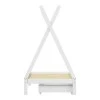 Lalitto children&#039;s bed with Montessori-style storage pakoworld pine wood in white shade 90x190cm