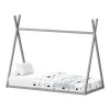 Montessori style Lilly children&#039;s bed pakoworld grey shade pine wood 90x190cm