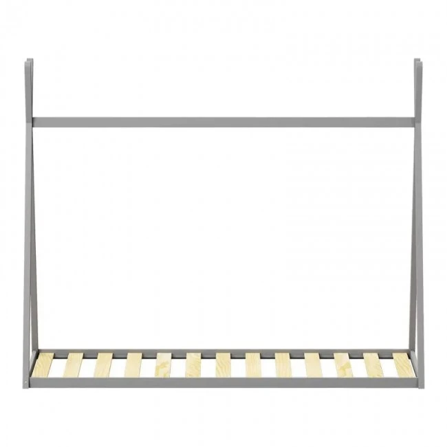 Montessori style Lilly children&#039;s bed pakoworld grey shade pine wood 90x190cm