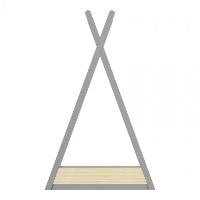 Montessori style Lilly children&#039;s bed pakoworld grey shade pine wood 90x190cm