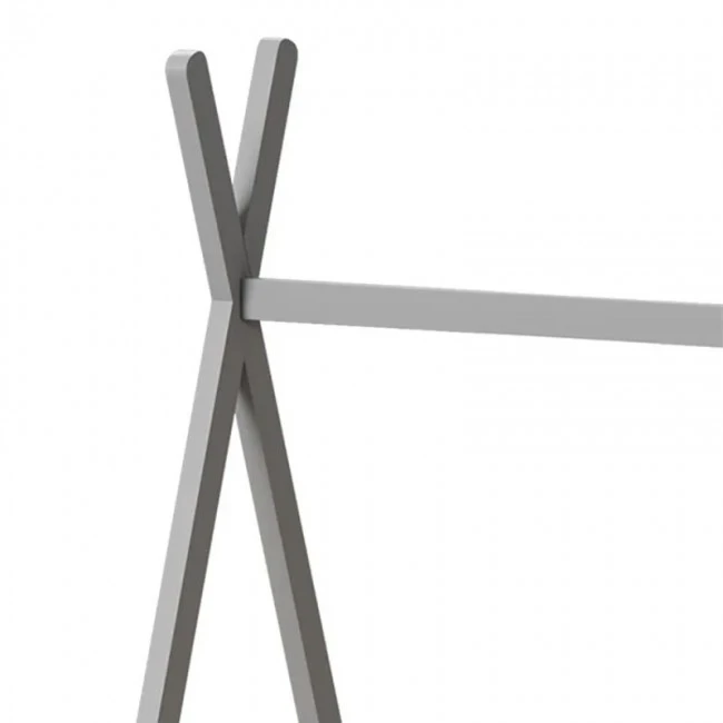 Montessori style Lilly children&#039;s bed pakoworld grey shade pine wood 90x190cm