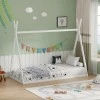 Montessori style Lilly children&#039;s bed pakoworld white shade pine wood 90x190cm