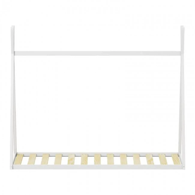 Montessori style Lilly children&#039;s bed pakoworld white shade pine wood 90x190cm