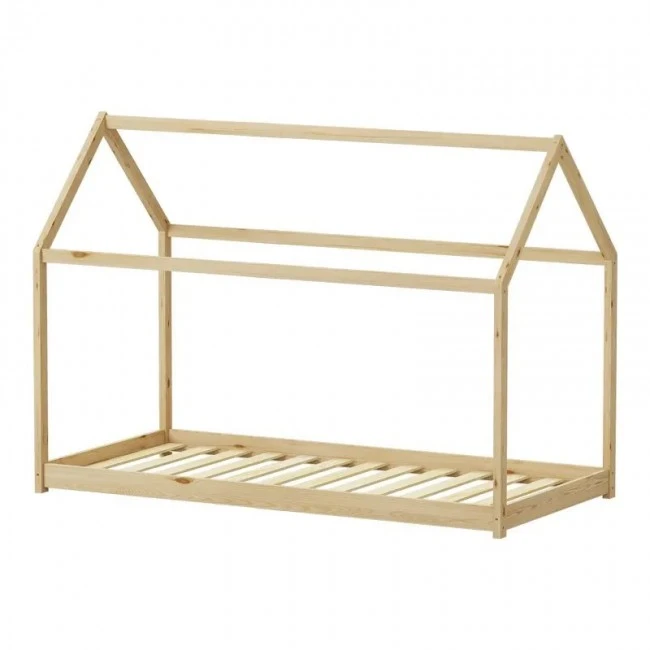 Παιδικό κρεβάτι Nino τ. Montessori pakoworld ξύλο πεύκου σε φυσική απόχρωση 90x190εκ