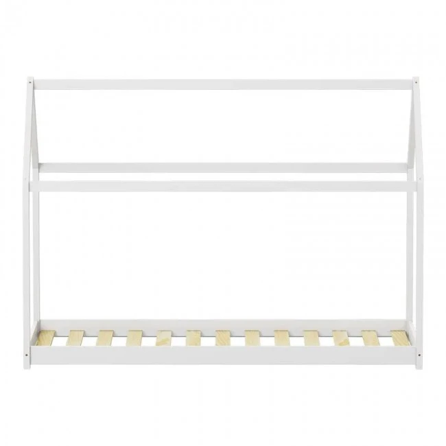 Παιδικό κρεβάτι Nino τ. Montessori pakoworld ξύλο πεύκου σε λευκή απόχρωση 90x190εκ