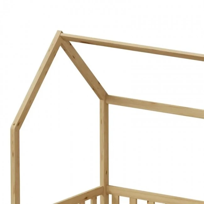 Montessori style Piccolo children&#039;s bed with 2 drawers pakoworld natural shade pine wood 90x190cm