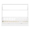 Montessori style Piccolo children&#039;s bed with storage space pakoworld white shade pine wood 90x190cm