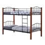 PALOMA Double Deck Bed 90x200 Metal Black/Wood Walnut
