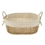 NATURAL WILLOW BASKET WITH FABRIC 35X25X14CM