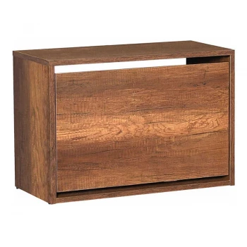 Παπουτσοθήκη 6 ζεύγων Step Megapap χρώμα καρυδί 60x30x42εκ.