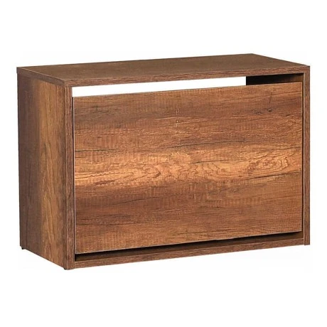 Step Megapap shoe rack of 6 pairs in walnut color 60x30x42cm.