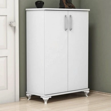 Jack Megapap melamine shoe cabinet in white color 72x32.5x100cm.
