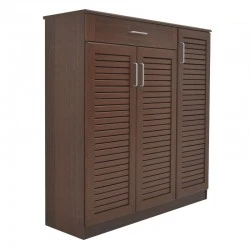 Shoe cabinet Sante pakoworld 30 pairs walnut 120x37x123cm Shoe cabinet Sante pakoworld 30 pairs walnut 120x37x123cm