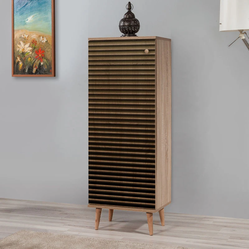 Soho Megapap melamine shoe cabinet in sonoma color 50x38x135cm.