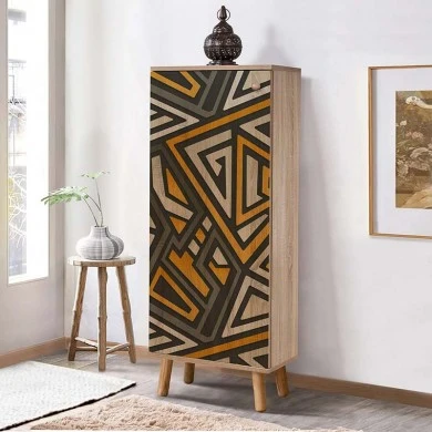 Soho Megapap melamine shoe cabinet in sonoma color 50x38x135cm.