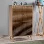 Soho Megapap melamine shoe cabinet in sonoma color 80x36x127cm.
