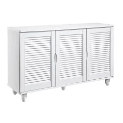 Παπουτσοθήκη MDF χρώμα λευκό 110x33x77εκ.