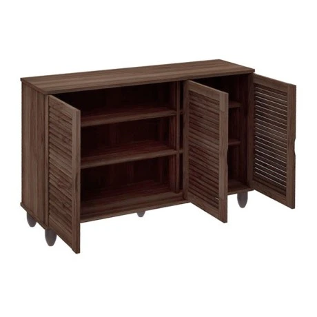 Παπουτσοθήκη MDF χρώμα καρυδί 110x33x77εκ.
