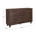 Παπουτσοθήκη 3 Πόρτες Απόχρωση Καρυδί 110x33x77cm
