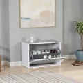 Step Megapap shoe rack of 6 pairs in white color 60x30x42cm..