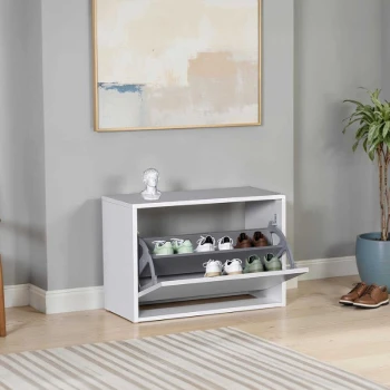 Παπουτσοθήκη Step Megapap 6 ζευγών χρώμα λευκό 60x30x42εκ.