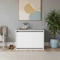 Step Megapap shoe rack of 6 pairs in white color 60x30x42cm..