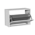 Step Megapap shoe rack of 6 pairs in white color 60x30x42cm..