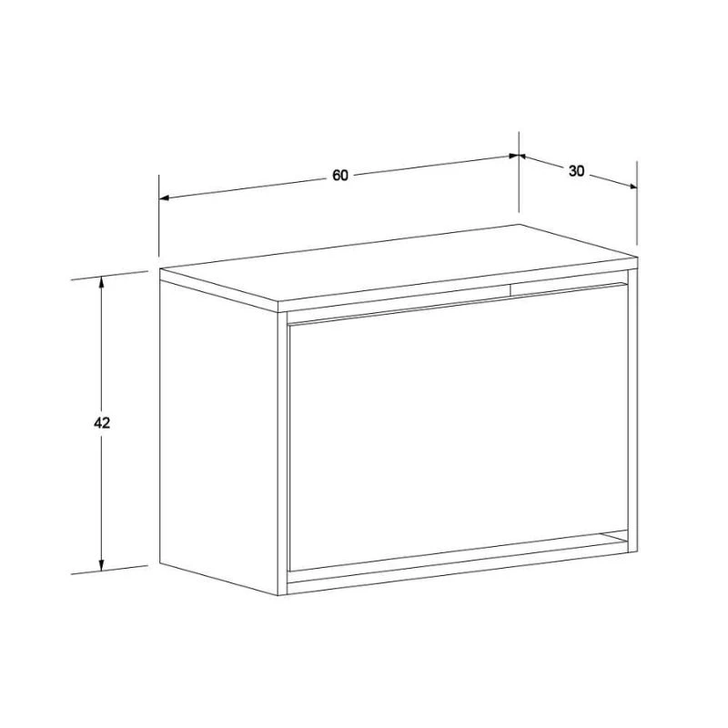 Step Megapap shoe rack of 6 pairs in white color 60x30x42cm..