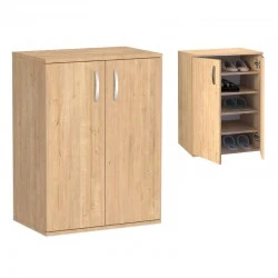 Manolo Megapap melamine shoe cabinet in sapphire oak color 60x38x81.4cm.