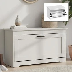 Παπουτσοθήκη MDF χρώμα λευκό 80x30x46εκ. Παπουτσοθήκη MDF χρώμα λευκό 80x30x46εκ.