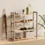 Shoe rack wooden - plastic color beige - natural 66x20x68cm.
