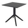 PARIS BLACK 80X80X74εκ. ΤΡΑΠΕΖΙ ΠΟΛ/ΝΙΟΥ