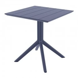 PARIS DARK GREY 80X80X74εκ. ΤΡΑΠΕΖΙ ΠΟΛ/ΝΙΟΥ
