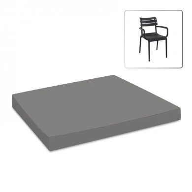 PARIS ΜΑΞΙΛΑΡΙ LOUNGE ΠΟΛ/ΝΑΣ 50Χ48Χ5εκ. DARK GREY