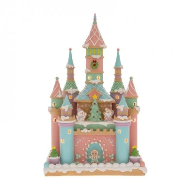PASTEL RESIN CASTLE 26X17X42CM