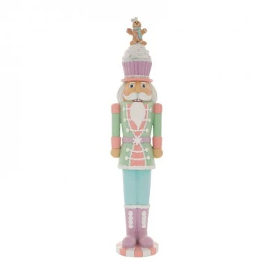 PASTEL RESIN NUTCRACKER 15X13X68CM