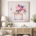PERFUME ΠΙΝΑΚΑΣ ΤΥΠΩΜΕΝΟΣ ΣΕ ΚΑΜΒΑ ΜΕ ΚΟΡΝΙΖΑ 80Χ80ΕΚ