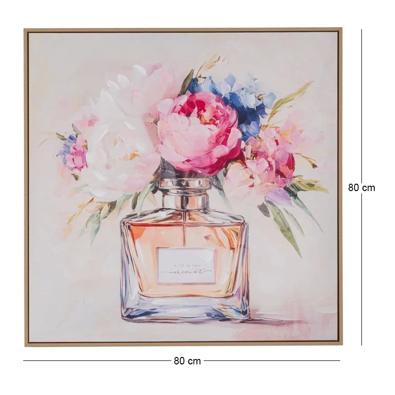 PERFUME ΠΙΝΑΚΑΣ ΤΥΠΩΜΕΝΟΣ ΣΕ ΚΑΜΒΑ ΜΕ ΚΟΡΝΙΖΑ 80Χ80ΕΚ