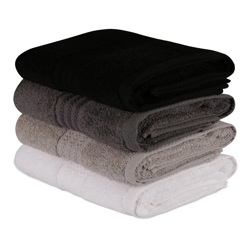 Rainbow bath towels set of 4 pcs 500gr/m² shades black