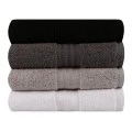 Rainbow bath towels set of 4 pcs 500gr/m² shades black