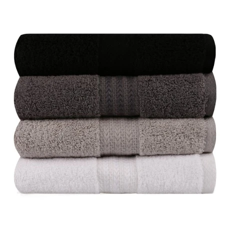 Rainbow bath towels set of 4 pcs 500gr/m² shades black