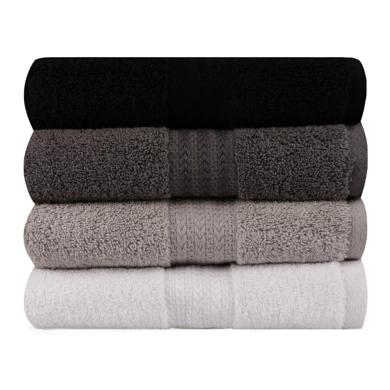 Rainbow bath towels set of 4 pcs 500gr/m² shades black