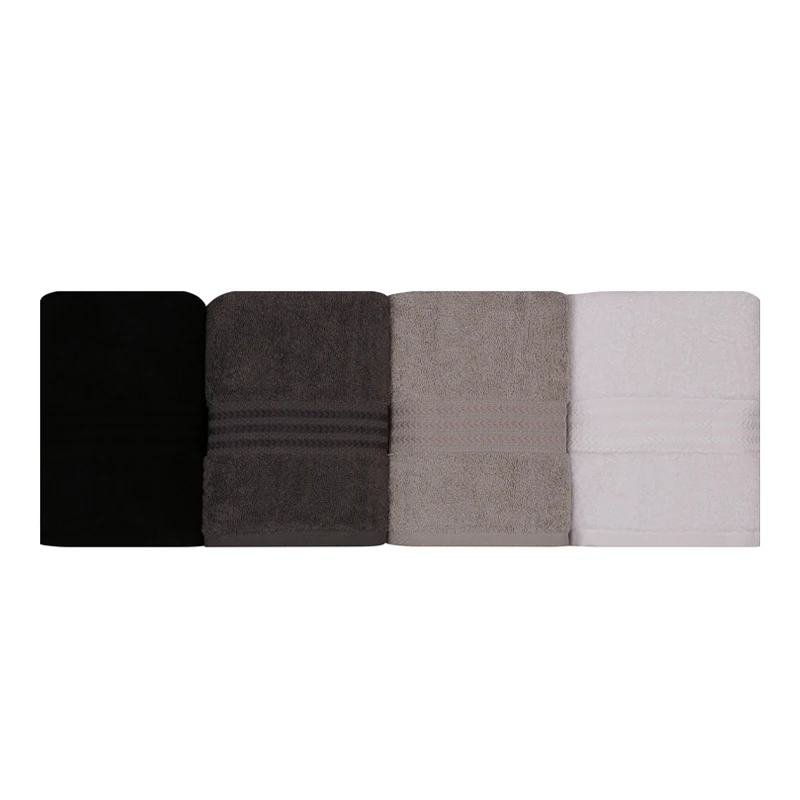 Rainbow bath towels set of 4 pcs 500gr/m² shades black