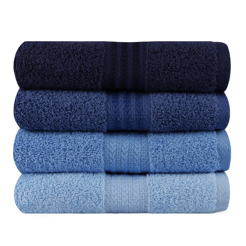 Rainbow bath towels set of 4 pcs 500gr/m² shades blue