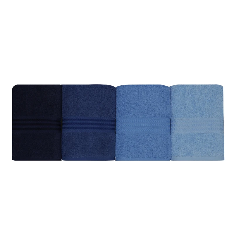 Rainbow bath towels set of 4 pcs 500gr/m² shades blue