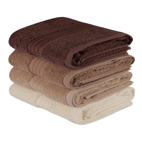 Rainbow bath towels set of 4 pcs 500gr/m² shades brown