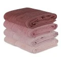 Rainbow bath towels set of 4 pcs 500gr/m² shades pink