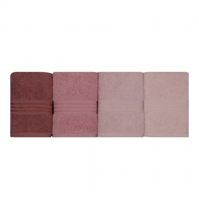 Πετσέτες προσώπου Rainbow Hobby σετ 4 τμχ 500gr/m² χρώμα shades pink